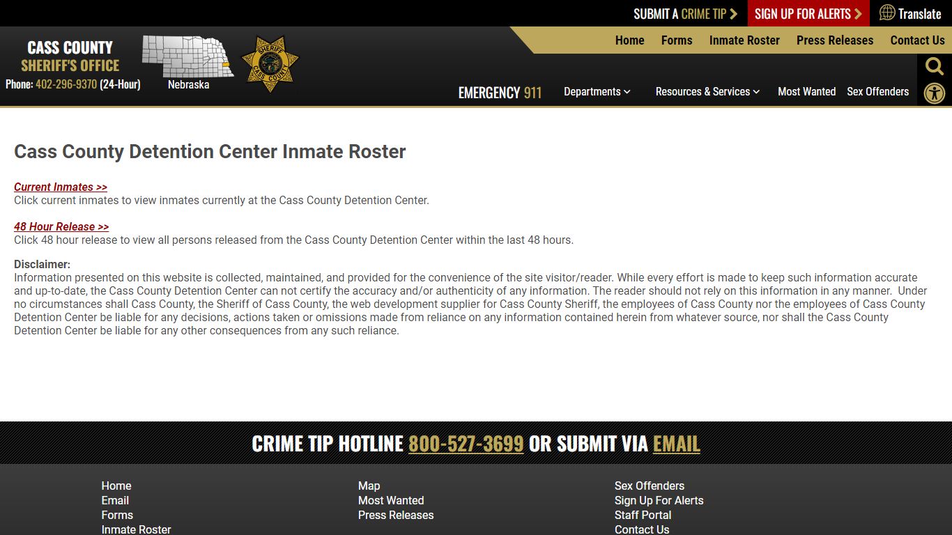 Roster Choose - Cass County NE Sheriff's Office